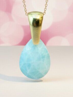 Peruvian Blue Opal Necklace, Something Blue for Bride